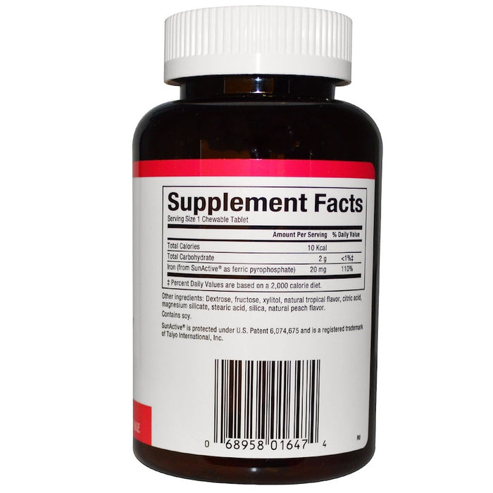 natural-factors-easy-iron-20-mg-60-chewable-tablets - Supplements-Natural & Organic Vitamins-Essentials4me