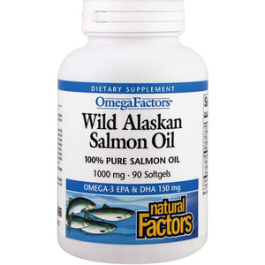 natural-factors-wild-alaskan-salmon-oil-1000-mg-90-softgels - Supplements-Natural & Organic Vitamins-Essentials4me