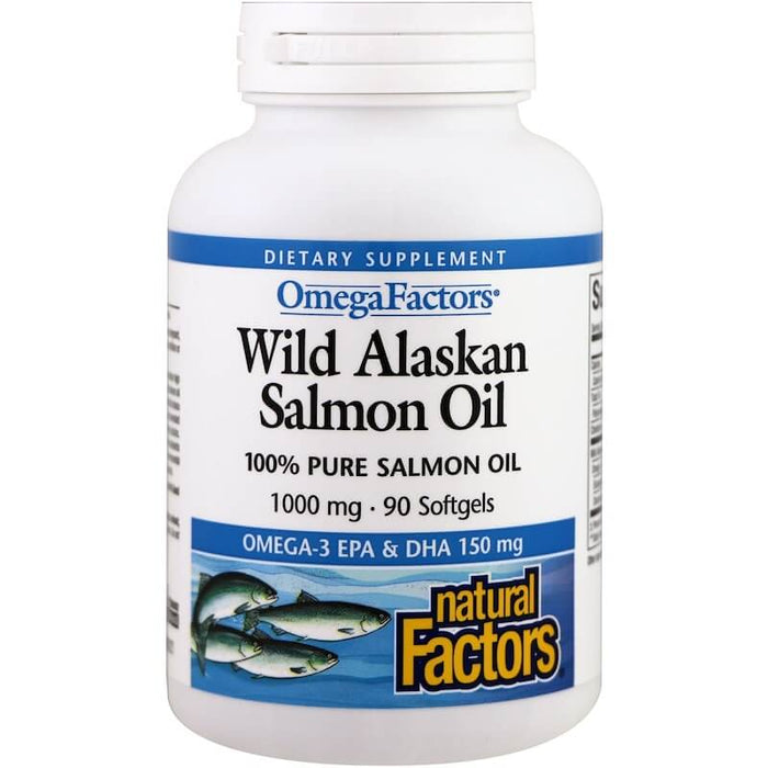 natural-factors-wild-alaskan-salmon-oil-1000-mg-90-softgels - Supplements-Natural & Organic Vitamins-Essentials4me