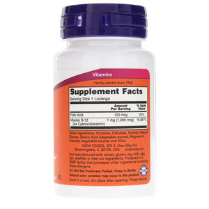 now-vitamin-b-12-1000-mcg-with-folic-acid-100-chewable-lozenges - Supplements-Natural & Organic Vitamins-Essentials4me
