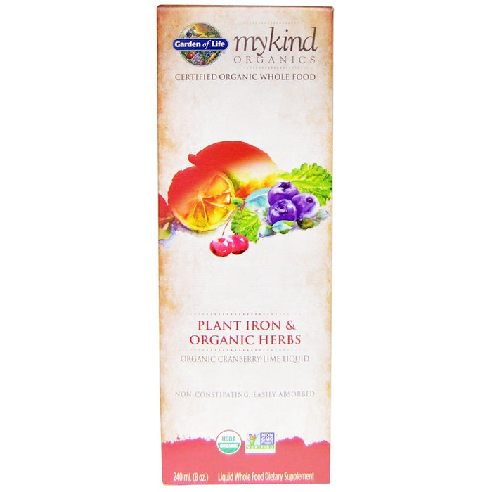 garden-of-life-mykind-organics-plant-iron-organic-herbs-cranberry-lime-8-fl-oz-240-ml - Supplements-Natural & Organic Vitamins-Essentials4me