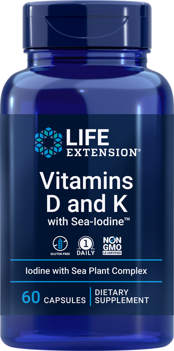 life-extension-vitamins-d-and-k-with-sea-iodine-60-capsules-packaging-may-vary - Supplements-Natural & Organic Vitamins-Essentials4me