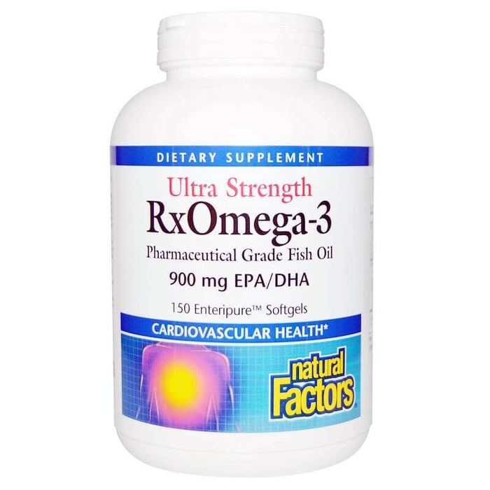 natural-factors-ultra-strength-rxomega-3-900-mg-epa-dha-150-enteripure-softgels - Supplements-Natural & Organic Vitamins-Essentials4me
