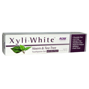now-foods-solutions-xyliwhite-toothpaste-gel-neem-tea-tree-6-4-oz-181-g - Supplements-Natural & Organic Vitamins-Essentials4me