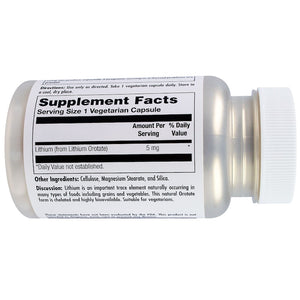 kal-lithium-orotate-5-mg-60-vegcaps - Supplements-Natural & Organic Vitamins-Essentials4me