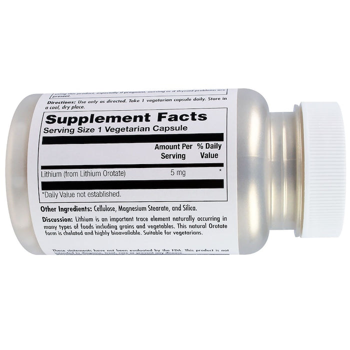 kal-lithium-orotate-5-mg-60-vegcaps - Supplements-Natural & Organic Vitamins-Essentials4me