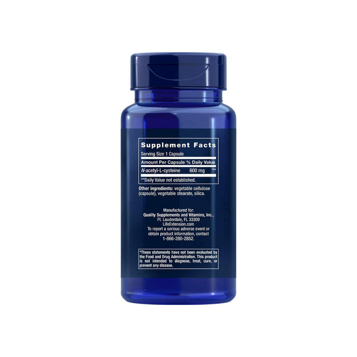 life-extension-n-acetyl-cysteine-600-milligrams-60-vegetarian-capsules - Supplements-Natural & Organic Vitamins-Essentials4me