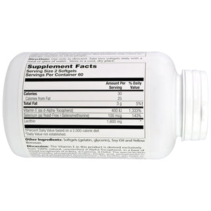 solaray-bio-e-with-selenium-120-softgels - Supplements-Natural & Organic Vitamins-Essentials4me