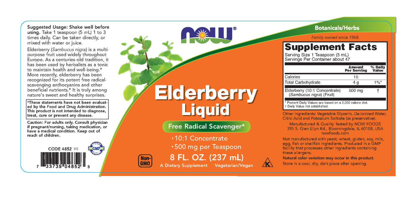 now-foods-elderberry-liquid-concentrate-8-fl-oz - Supplements-Natural & Organic Vitamins-Essentials4me