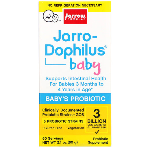 jarrow-formulas-jarro-dophilus-baby-babys-probiotic-3-months-4-years-3-billion-live-bacteria-2-1-oz-60-g - Supplements-Natural & Organic Vitamins-Essentials4me