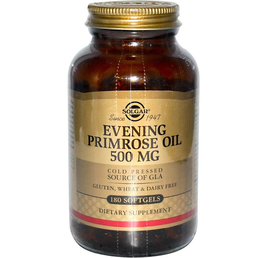 solgar-evening-primrose-oil-500-mg-180-softgels - Supplements-Natural & Organic Vitamins-Essentials4me