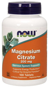 now-magnesium-citrate-200-mg-100-tablets - Supplements-Natural & Organic Vitamins-Essentials4me
