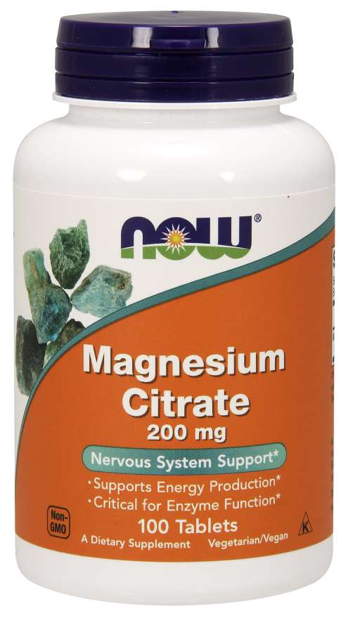 now-magnesium-citrate-200-mg-100-tablets - Supplements-Natural & Organic Vitamins-Essentials4me