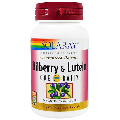 solaray-bilberry-lutein-one-daily-30-easy-to-swallow-capsules - Supplements-Natural & Organic Vitamins-Essentials4me