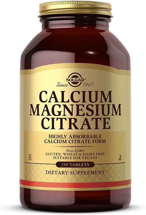 solgar-calcium-magnesium-citrate-250-tablets - Supplements-Natural & Organic Vitamins-Essentials4me