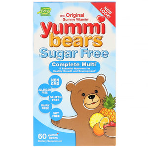 yummi-bears-sugar-free-multi-vitamin-mineral-60-gummy-bears - Supplements-Natural & Organic Vitamins-Essentials4me