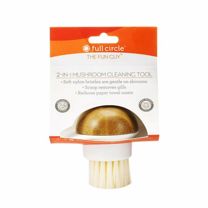 full-circle-funguy-2-in-1-mushroom-cleaning-brush-white - Supplements-Natural & Organic Vitamins-Essentials4me