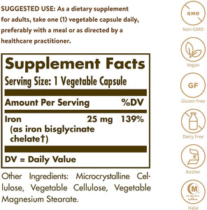 solgar-gentle-iron-non-constipating-180-vegetarian-capsules - Supplements-Natural & Organic Vitamins-Essentials4me