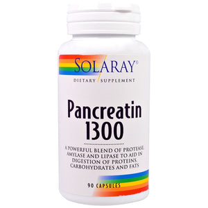 solaray-pancreatin-1300-digestive-enzyme-blend-90-capsules-1300mg - Supplements-Natural & Organic Vitamins-Essentials4me