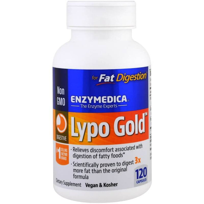 enzymedica-lypo-gold-for-fat-digestion-120-capsules - Supplements-Natural & Organic Vitamins-Essentials4me