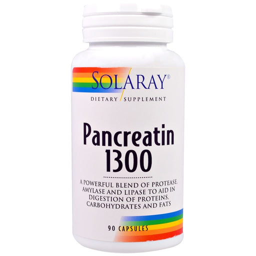 solaray-pancreatin-1300-digestive-enzyme-blend-90-capsules-1300mg - Supplements-Natural & Organic Vitamins-Essentials4me