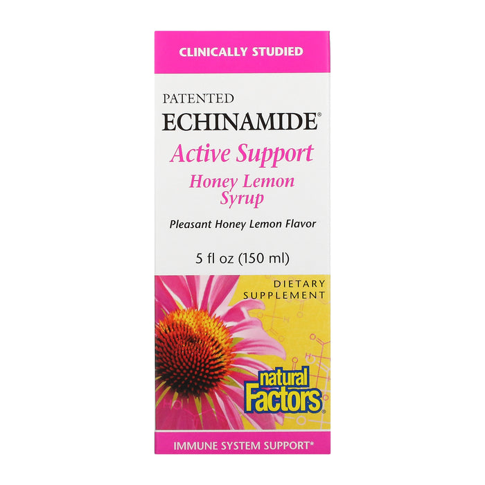 natural-factors-patented-echinamide-active-support-honey-lemon-syrup-5-fl-oz-150-ml - Supplements-Natural & Organic Vitamins-Essentials4me