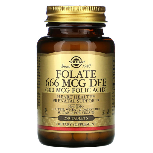 solgar-folate-400-mcg-250-tablets - Supplements-Natural & Organic Vitamins-Essentials4me