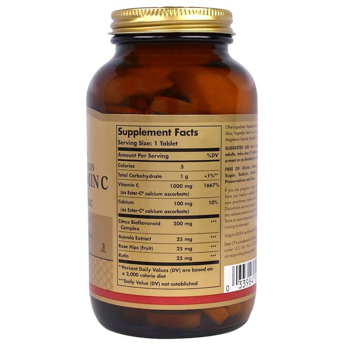 solgar-ester-c-plus-vitamin-c-1-000-mg-180-tablets - Supplements-Natural & Organic Vitamins-Essentials4me