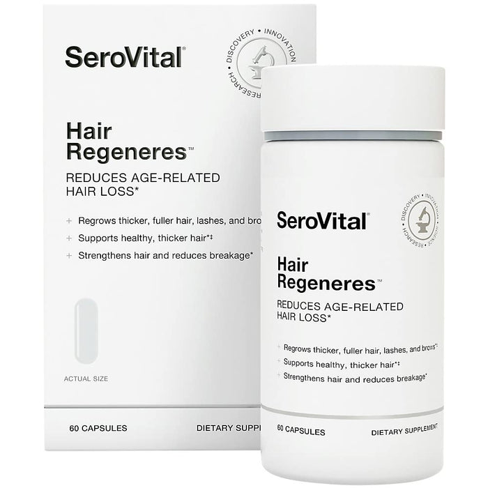 SeroVital Hair Regen - Formulated For Women Seeking Enhanced Hair Growth - Thicker, Strengthened Hair & Increased Scalp Coverage - Supports Noticeable Decrease in Age-Related Hair Loss - (60 Count)