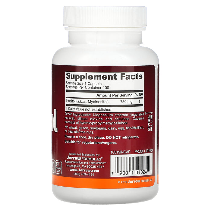 jarrow-formulas-inositol-750-mg-100-capsules - Supplements-Natural & Organic Vitamins-Essentials4me