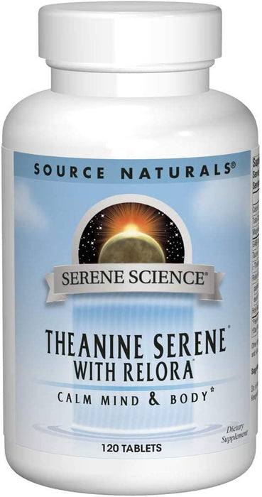 Source Naturals Serene Science Theanine Serene with Relora - Calm Mind & Body - 120 Tablets