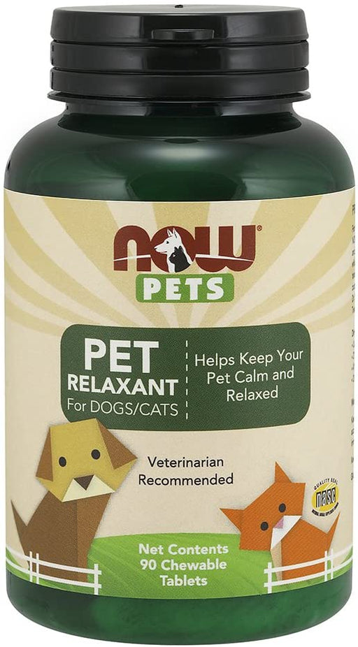 now-foods-pets-pet-relaxant-for-dogs-cats-90-chewable-tablets - Supplements-Natural & Organic Vitamins-Essentials4me