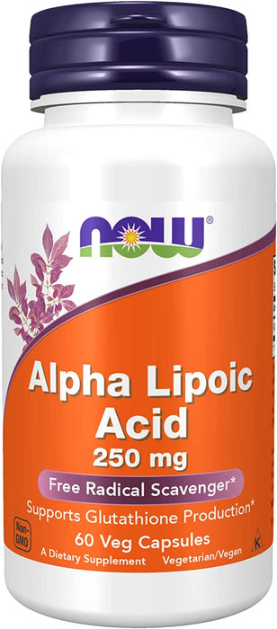 NOW Foods, Alpha Lipoic Acid, 250 mg, 60 Veg Capsules
