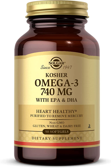 Solgar Omega-3 with EPA & DHA, 50 Kosher Softgels