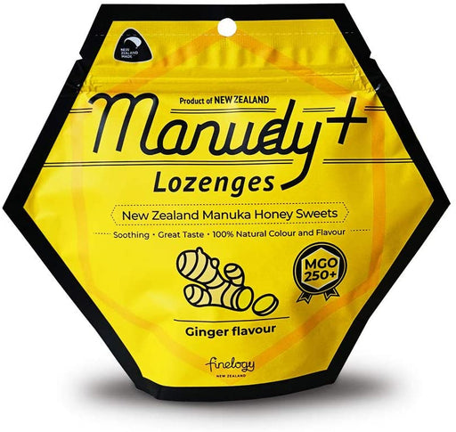 manudy-new-zealand-manuka-honey-sweets-throat-lozenge-mgo250-natural-flavor-25-lozenges-ginger - Supplements-Natural & Organic Vitamins-Essentials4me