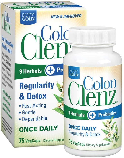 body-gold-colon-clenz-detox-overnight-formula-once-daily-with-9-herbs-active-probiotics-weight-loss-constipation-relief-for-adults-bloating-relief-for-women-men-75-servings-75-ct - Supplements-Natural & Organic Vitamins-Essentials4me
