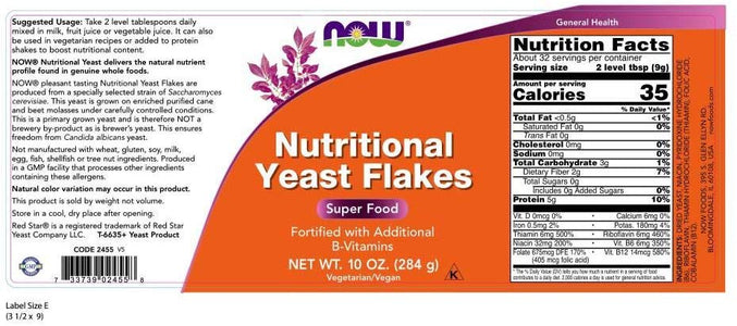 now-foods-nutritional-yeast-flakes-10-oz-284-g - Supplements-Natural & Organic Vitamins-Essentials4me