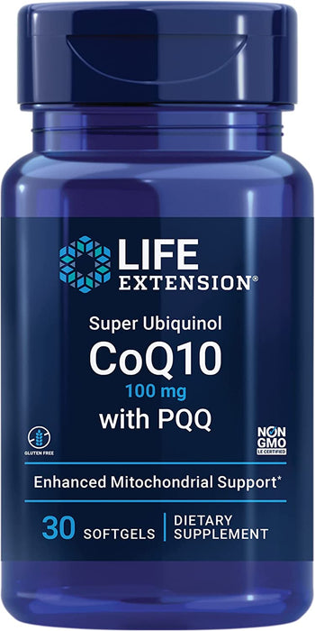 Life Extension Super Ubiquinol CoQ10 with PQQ & Shilajit - For Heart & Nerve Health, Cholesterol & Energy Management - Anti-Aging Supplement - Gluten Free, Non-GMO 30 Softgels