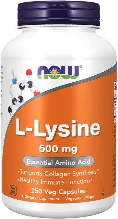 now-foods-l-lysine-500-mg-250-capsules - Supplements-Natural & Organic Vitamins-Essentials4me