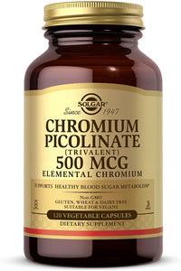 solgar-chromium-picolinate-500-mcg-120-vegetable-capsules - Supplements-Natural & Organic Vitamins-Essentials4me