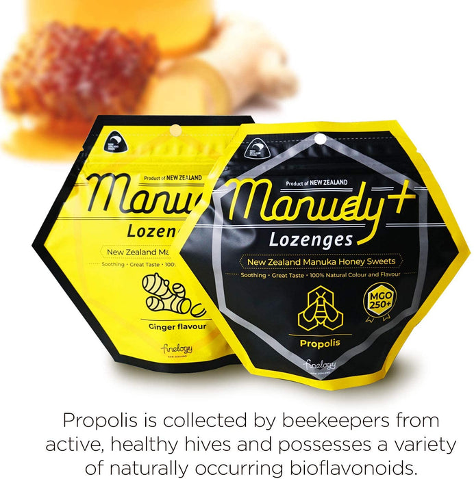 manudy-new-zealand-manuka-honey-sweets-throat-lozenge-mgo250-natural-flavor-25-lozenges-propolis - Supplements-Natural & Organic Vitamins-Essentials4me