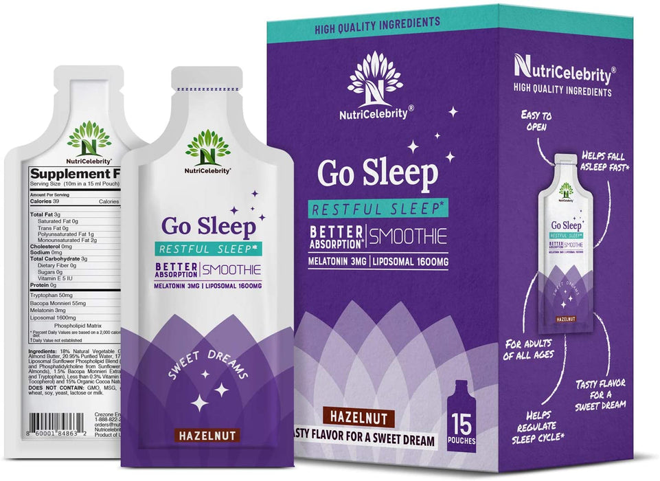 nutricelebrity-go-sleep-formula-hazelnut-flavor-10ml-serving-15-pouches-box - Supplements-Natural & Organic Vitamins-Essentials4me