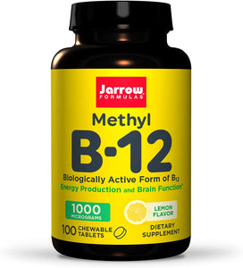 jarrow-formulas-methyl-b-12-1000-mcg-100-lozenges - Supplements-Natural & Organic Vitamins-Essentials4me