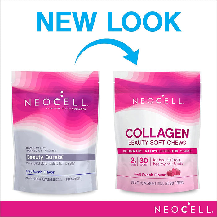 Neocell Beauty Bursts Gourmet Collagen, 2,000 mg, 60 Soft Chews