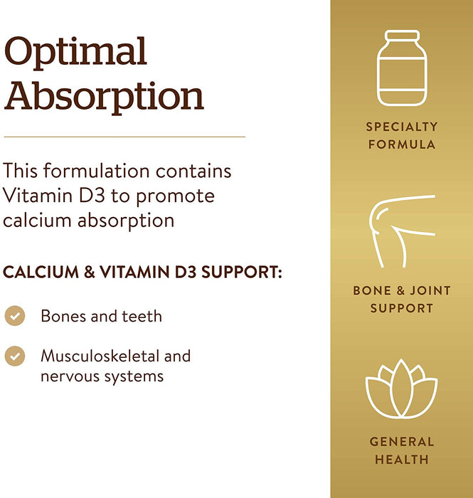 solgar-calcium-citrate-with-vitamin-d3-240-tablets - Supplements-Natural & Organic Vitamins-Essentials4me