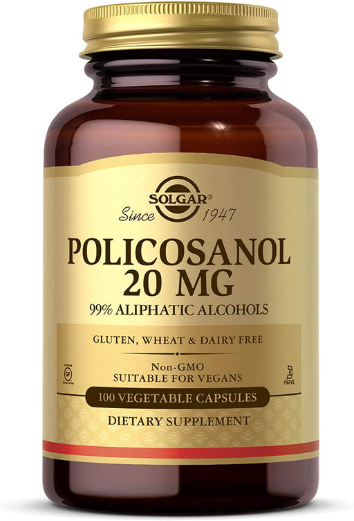 solgar-policosanol-20-mg-100-vegetable-capsules - Supplements-Natural & Organic Vitamins-Essentials4me