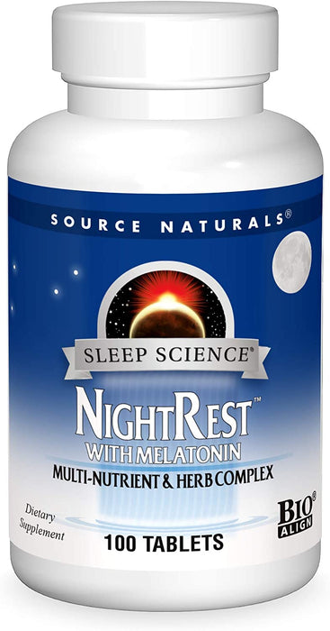 Source Naturals Sleep Science NightRest With MelatoninMultiNutrient & Herb Complex - 100 Tablets