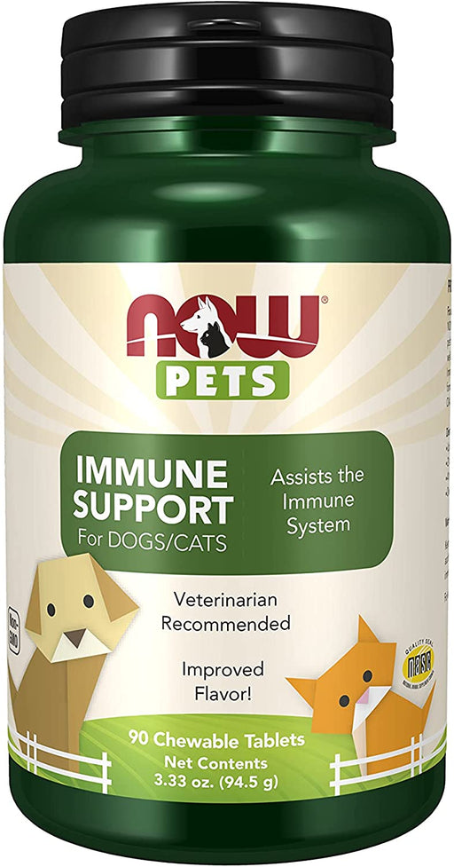 now-pet-health-immune-support-supplement-formulated-for-cats-dogs-nasc-certified-90-chewable-tablets - Supplements-Natural & Organic Vitamins-Essentials4me