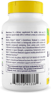 Healthy Origins Setria L-Glutathione Reduced 500 mg Healthy Origins Setria L-Glutathione Reduced 500 mg