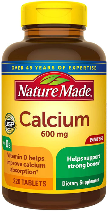 nature-made-calcium-600-mg-220-tablets - Supplements-Natural & Organic Vitamins-Essentials4me